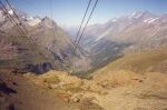    Zermatt - widok z kolejki   